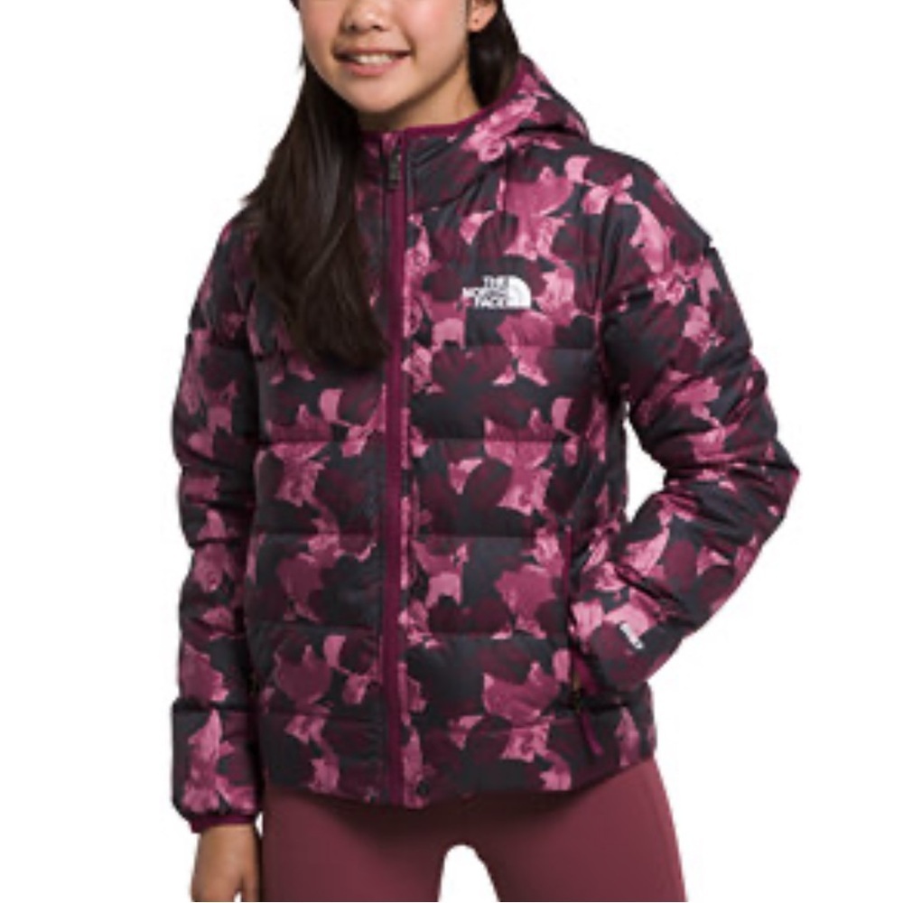 The North Face Reversible Pink and Purple Puffer Jacket 600